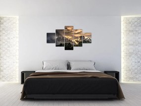 Obraz chmur i lasu (125x70 cm)