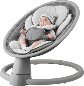 Elektryczna Kołyska dla Niemowląt, SucceBuy Huśtawka dla Noworodków z 5 Prędkościami, Pilot Bluetooth, Kołysanki i Poduszka