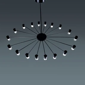 Lampa wisząca LED - Galileo - owalna, 18 punktów świetlnych 120x75cm
