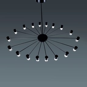 Lampa wisząca LED - Galileo - owalna, 18 punktów świetlnych 120x75cm