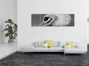 Obraz - Balerina, czarno-biały (170x50 cm)