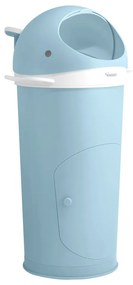 Jasnoniebieski plastikowy kosz na pieluchy 25 l Whale – Kindsgut