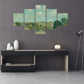 Obraz - Alfred Sisley,  Meadow, reprodukcje (125x70 cm)
