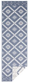 Niebiesko-kremowy chodnik odpowiedni na zewnątrz NORTHRUGS Malibu, 80x250 cm