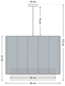 Lampa wisząca DUO LAMI LINE 60 zielona/kremowa BPS KONCEPT