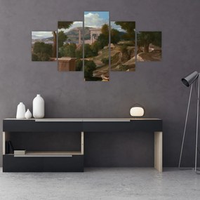Obraz - Nicolas Poussin, Landscape with Saint John on Patmos, reprodukcje (125x70 cm)