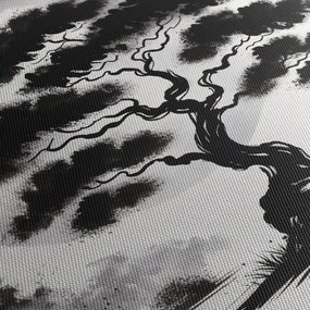 Obraz – Czarno-biały bonsai (70x50 cm)