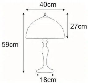 Lampka stołowa witrażowa w stylu retro - S999-Awinion