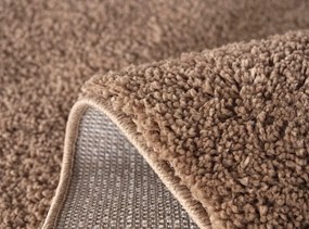 Dywan shaggy Best jednokolorowy cappuccino 160 cm x 160 cm koło
