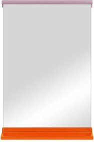 Lustro z półką z drewnianą ramą ścienne 50x75 cm Lun – noo.ma