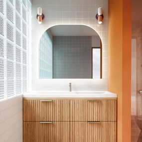 Lustro portalowe z podświetleniem ARCH Pure LED | Różne rozmiary | Różne kolory : Kolor tafli szkła - Srebrny, Rozmiar - 100 x 84 cm