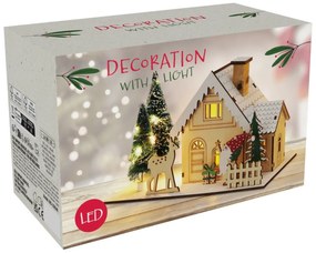 Dekoracja świąteczna LED Domek zimowy, 20 x 10 x 12,5 cm, dekor 2