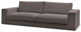 Szarobrązowa sztruksowa sofa 274 cm Leonard – Bobochic Paris
