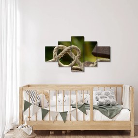 Obraz serca z liny (125x70 cm)