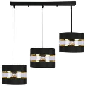 Nowoczesna potrójna czarna lampa wisząca - D255 S0-D99