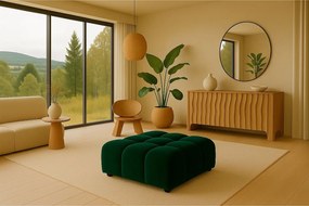 Pufa, pufa modułowa Bolla, tkanina Bluvel, Zielony