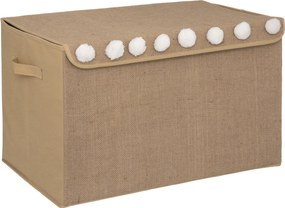 Skrzynia do przechowywania zabawek, jutowa, 57 x 36 x 36 cm