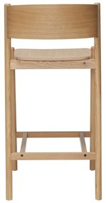 Hoker w dekorze dębu (wysokość siedziska 75 cm) Oblique – Hübsch