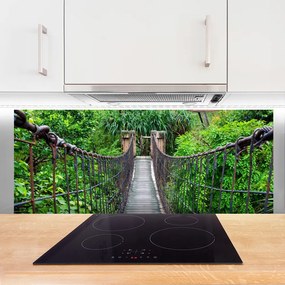 Panel Szklany Zabytkowy Most w Cieniu Drzew