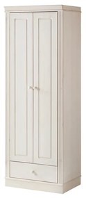 Biała szafa z litego drewna sosnowego 65x180 cm Anita – Støraa