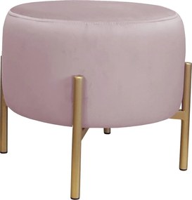 Pufa OLA loft ławka podnóżek metal : Kolor Stelaża - Złoty, Kolor tkaniny - VELVET - MG55, Typ tkaniny - Velvet