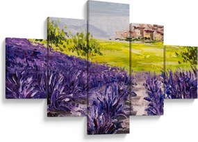 Obraz - Prowansja, Francja, malarstwo olejne (125x70 cm)