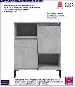 2 sztuki komód na nóżkach beton - Doen
