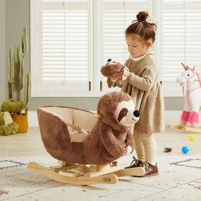 Spielwerk Leniwiec na biegunach z pasem bezpieczeństwa, brązowy