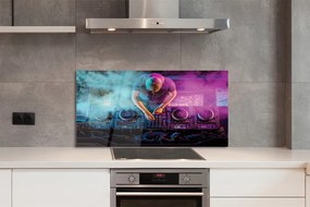 Szklany Panel Konsola DJ-a w Blasku Świateł