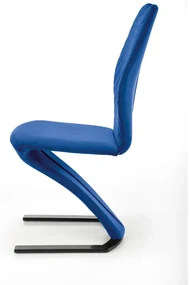 Krzesło tapicerowane K442 VELVET granatowe HALMAR