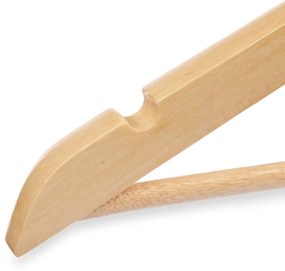 Drewniane wieszaki do garderoby WOODEN, 8 sztuk