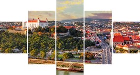 Obraz - Panorama Bratysławy, Słowacja (125x70 cm)
