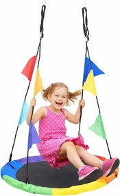 Kolorowa huśtawka bocianie gniazdo z chorągiewkami R6-H24