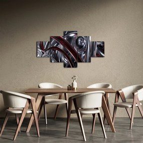 Obraz szarej abstrakcji (125x70 cm)