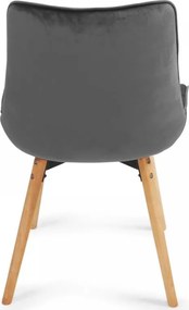 MIADOMODO Zestaw krzeseł do jadalni, ciemnoszary 2 sztuki