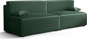 Zielona rozkładana sztruksowa sofa z funkcją spania A5-D08