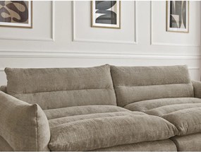 Beżowa sofa z tkaniny szenilowej 276 cm Neil – Bobochic Paris