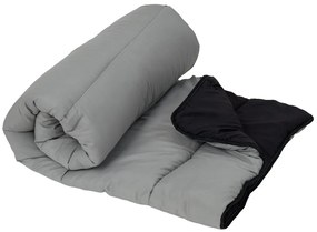 Całoroczna pikowana kołdra 140x200 cm z włókna pustego, czarna