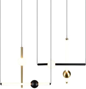 Lampa wisząca LED w czarno-złotym kolorze ze ściemniaczem Melita – Trio