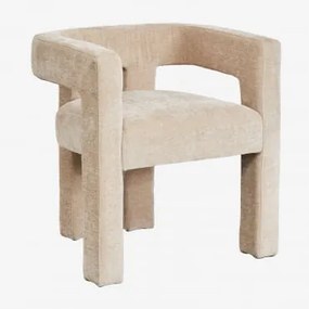 Zestaw 2 Tapicerowanych Foteli Liara Chenille Waniliowo-żółty - Sklum