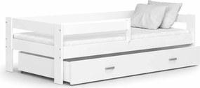 Łóżko dziecięce Tika 80x160 80x190 z barierką stelażem Flex szufladą i materacem piankowym