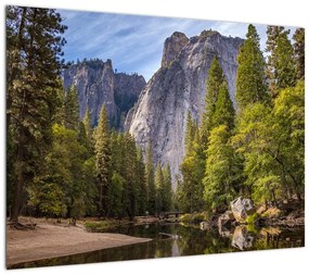 Obraz na szkle - skały (70x50 cm)