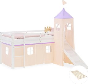 Łóżko piętrowe dla dzieci 90x200 cm białe