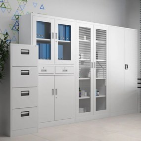 Szafa biurowa na akta szeroka Jan II 115x40x185 cm biała