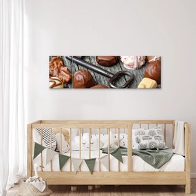 Obraz czekolady i kluczy (170x50 cm)