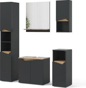 Zestaw mebli łazienkowych antracyt 60x35x57 marelle