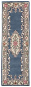 Niebieski wełniany dywan Flair Rugs Aubusson, 67x210 cm