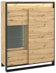 Niska witryna w stylu industrialnym dąb artisan - QA C3-S47