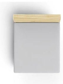 Szare bawełniane prześcieradło z gumką 140x190 cm – Mijolnir