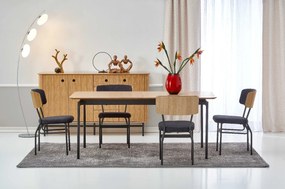 Krzesło SMART-KR VELVET ciemnoszare/naturalne HALMAR